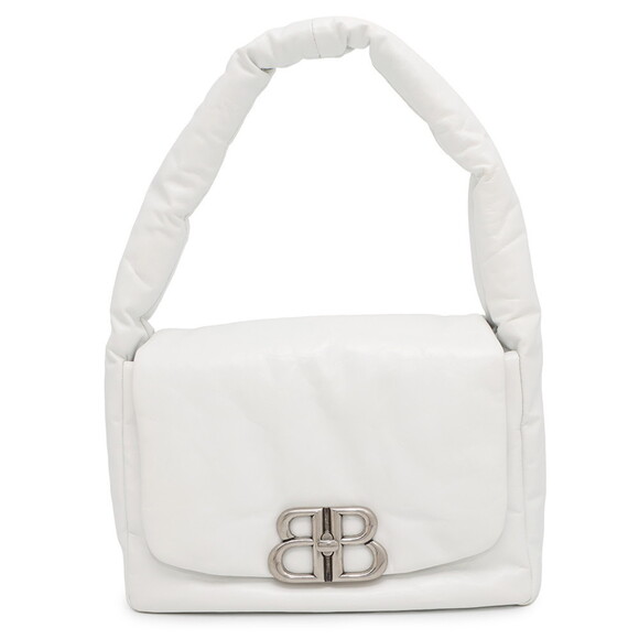 BALENCIAGA White Leather Shoulder Bag - Picture 1 of 10